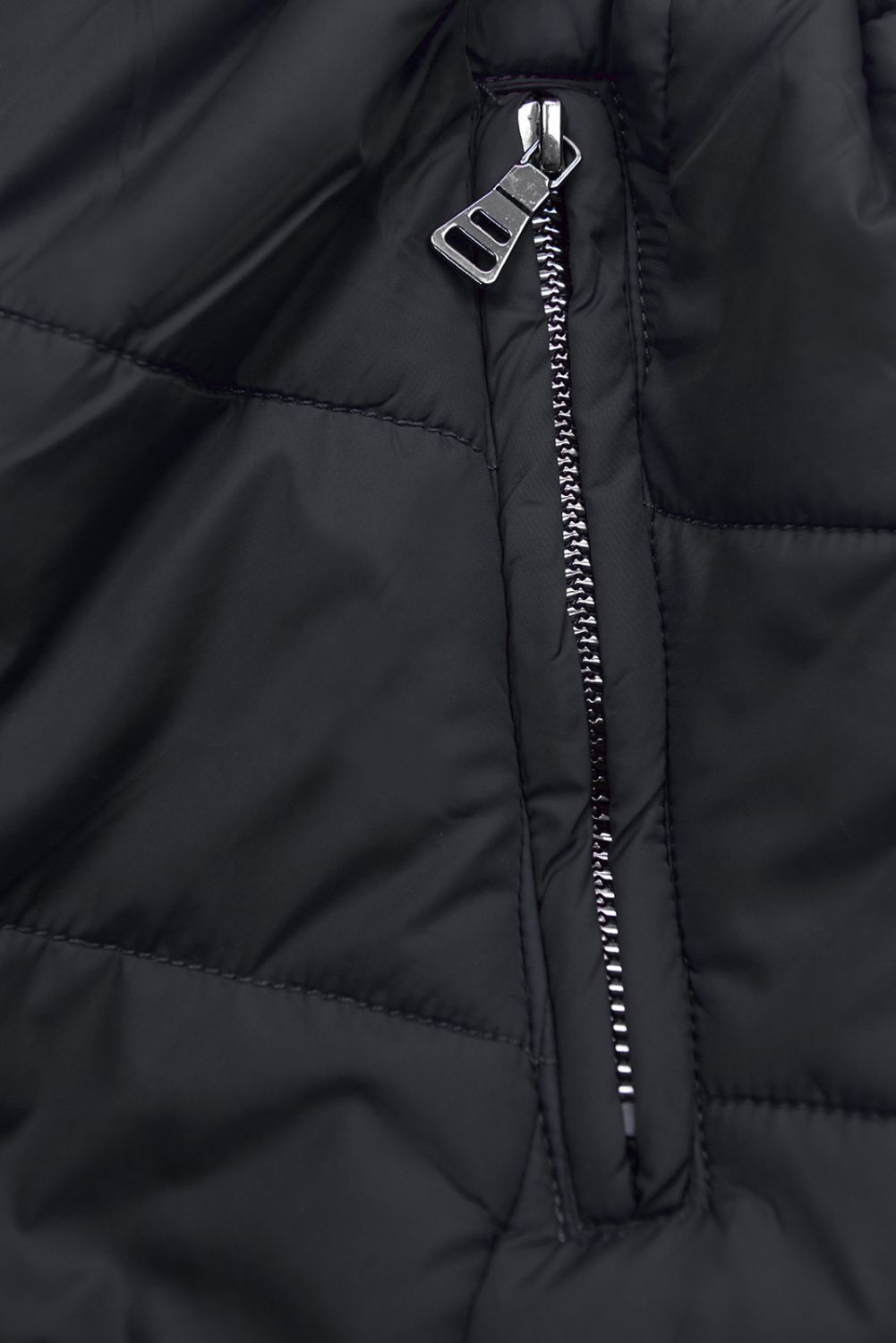 Parka invernale doppia faccia blu scuro/marrone