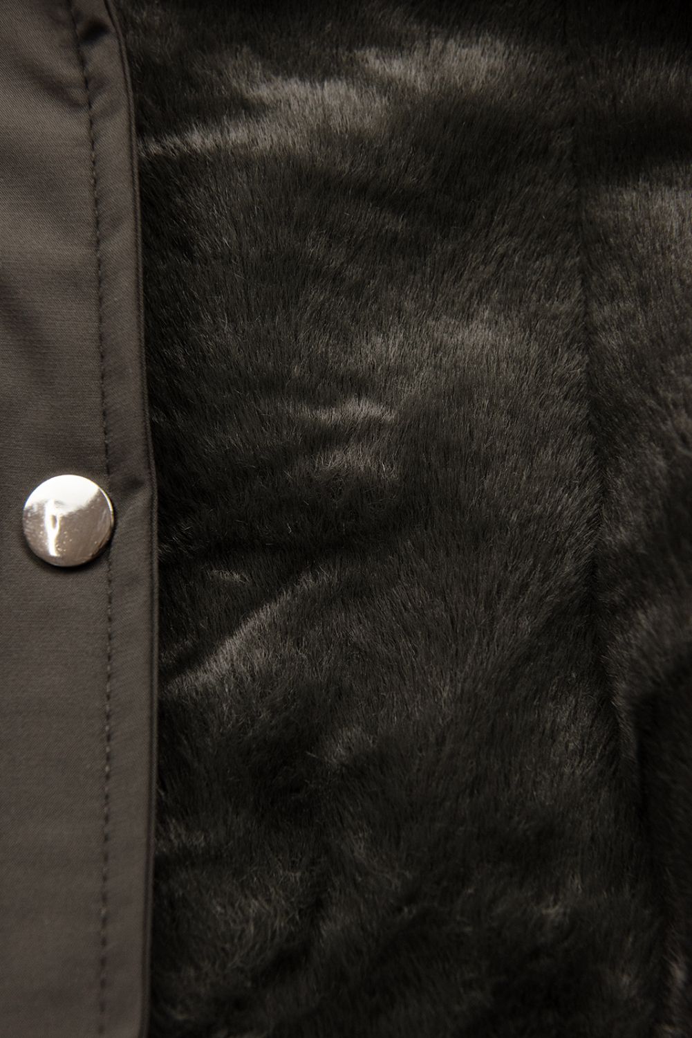 Parka kaki per bambini con pelliccia