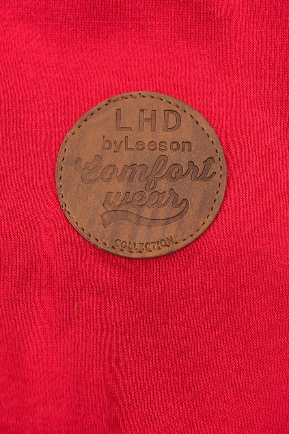 Felpa rossa estesa con zip