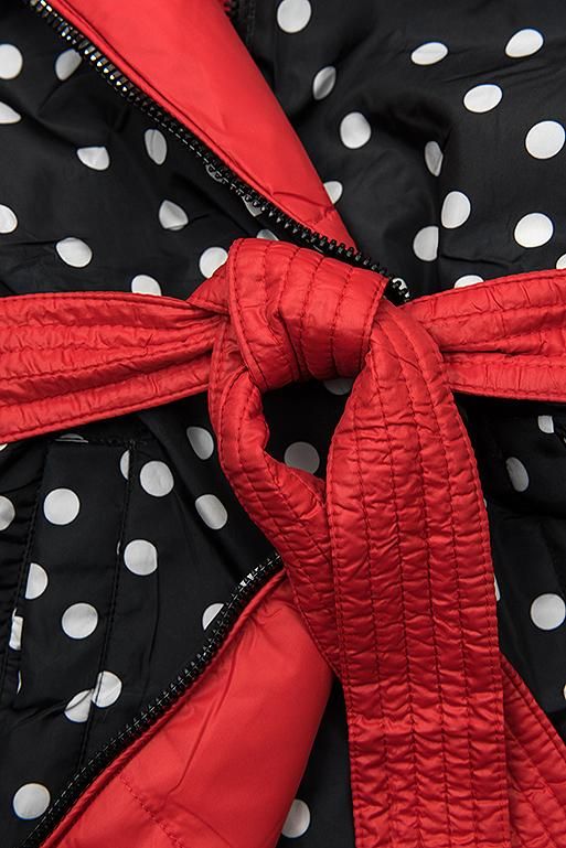 Giacca reversibile rossa/a pois