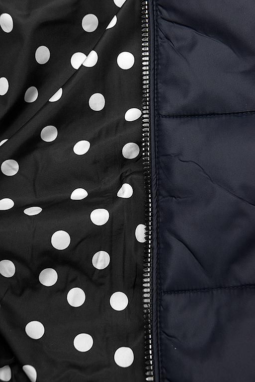 Giacca reversibile blu scuro/a pois