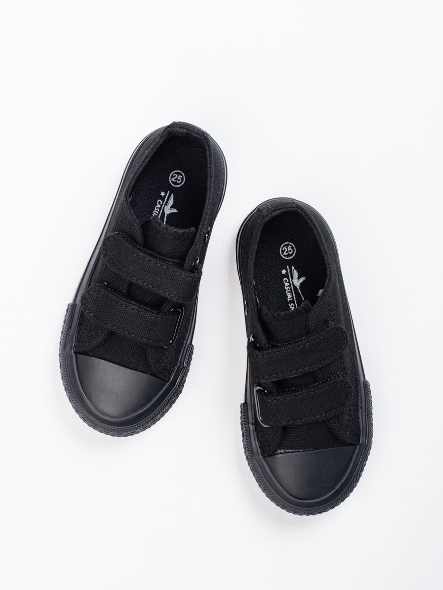 Sneakers nere da bambini con velcro