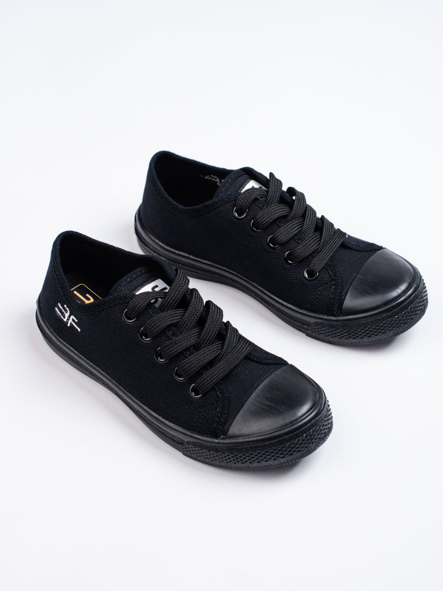 Sneakers in tela per bambini nere