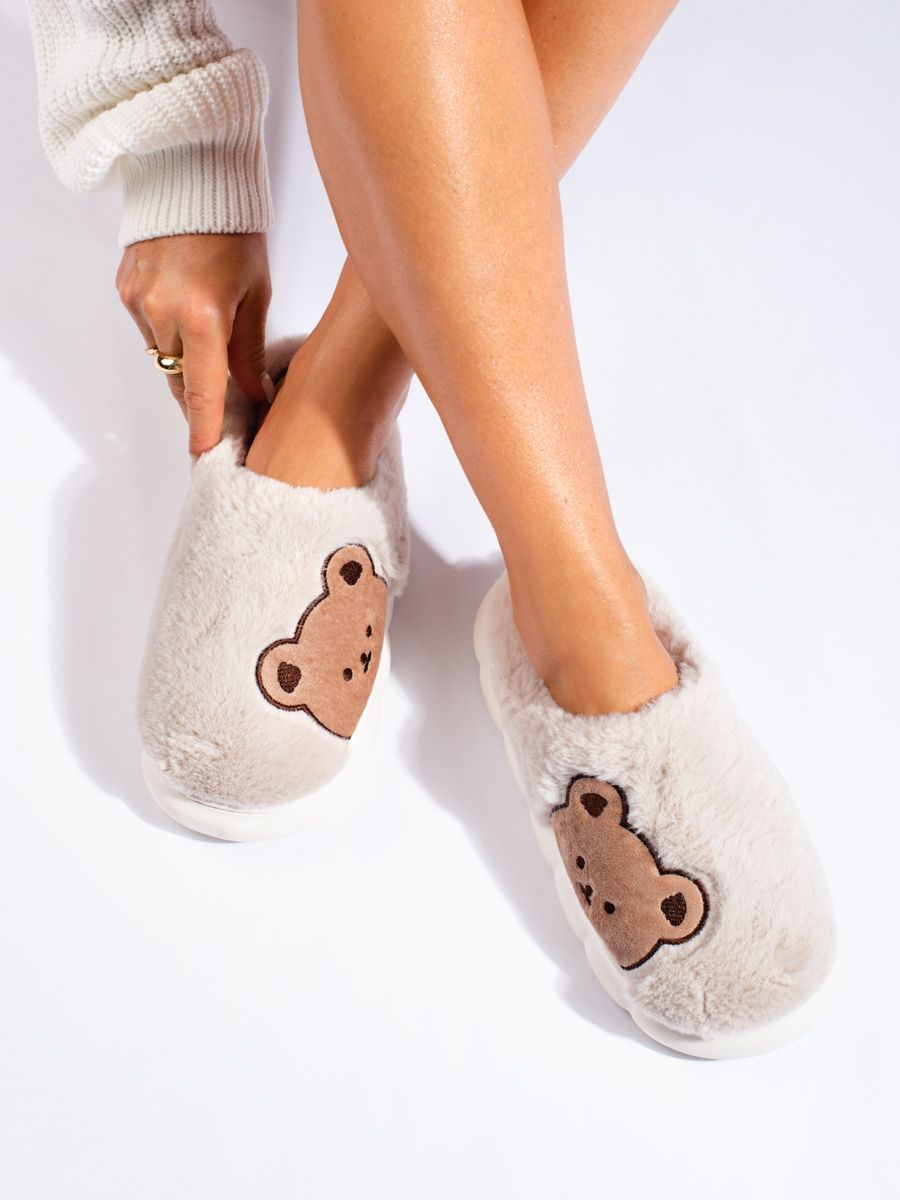 Pantofole da donna beige BEAR