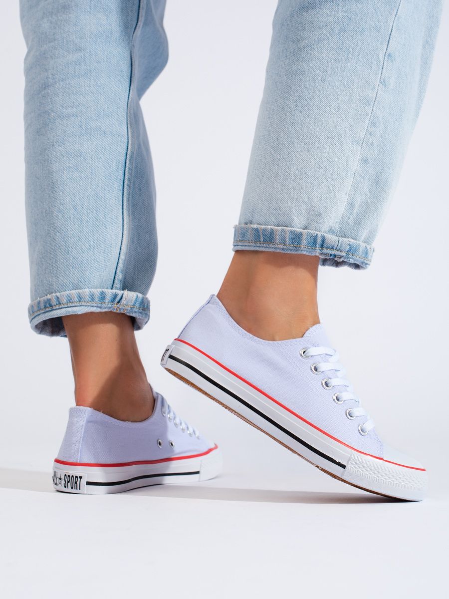 Sneakers in tela da donna viola chiaro