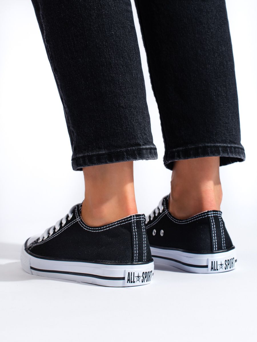 Sneakers in tela da donna nero