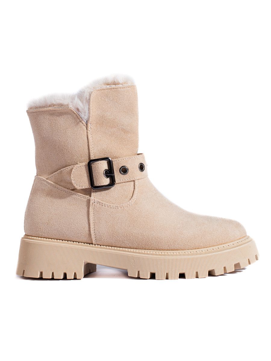 Scarpe da neve beige con fibbia