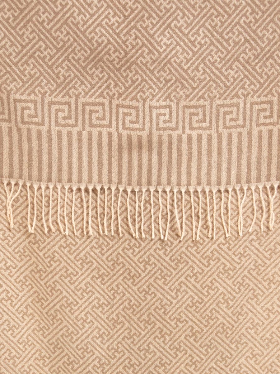 Sciarpa fantasia beige scuro