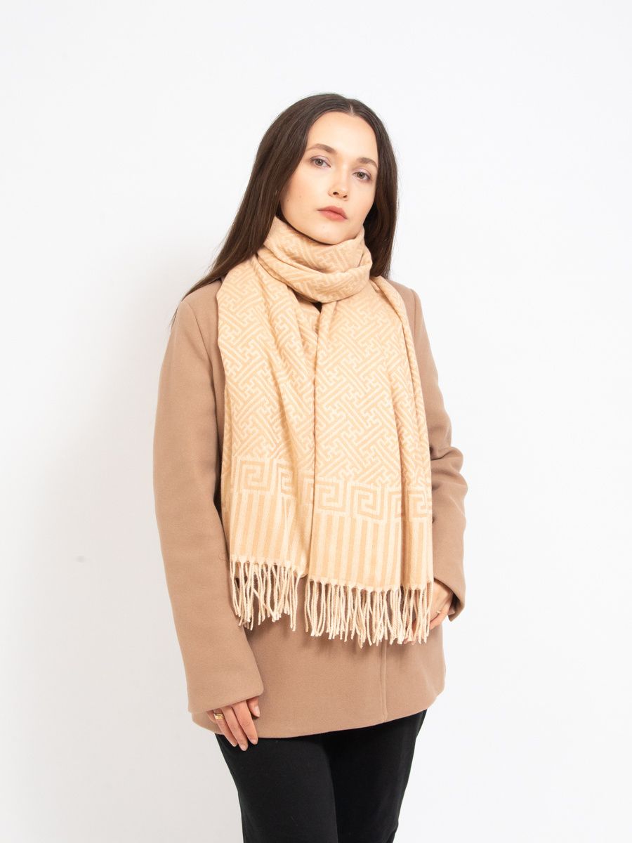 Sciarpa fantasia beige chiaro