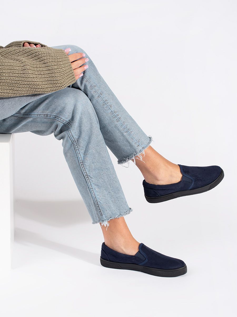 Sneakers slip-on blu
