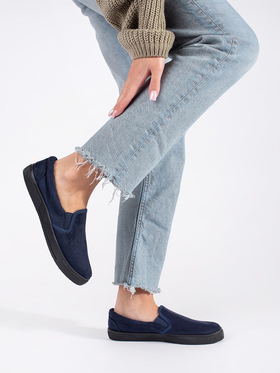 Sneakers slip-on blu