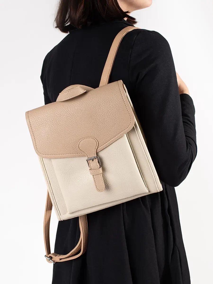 Zaino da donna beige chiaro