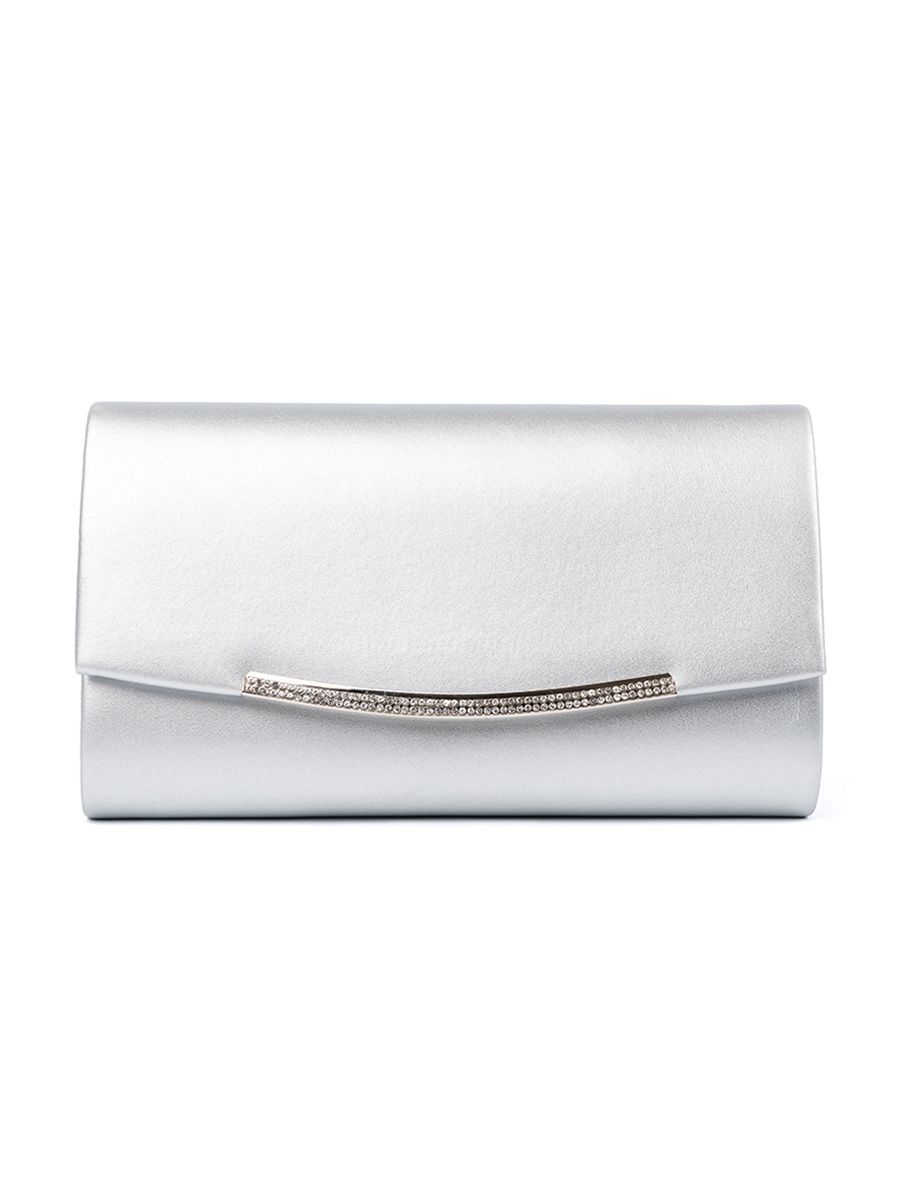 Clutch argento con catena
