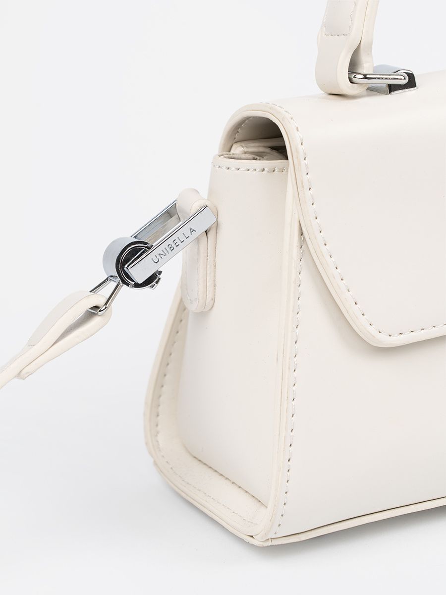 Borsa piccola beige chiaro con manico