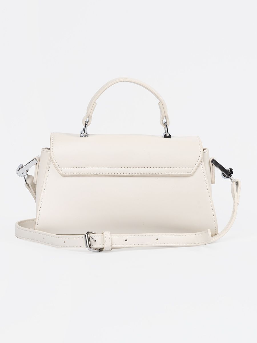 Borsa piccola beige chiaro con manico