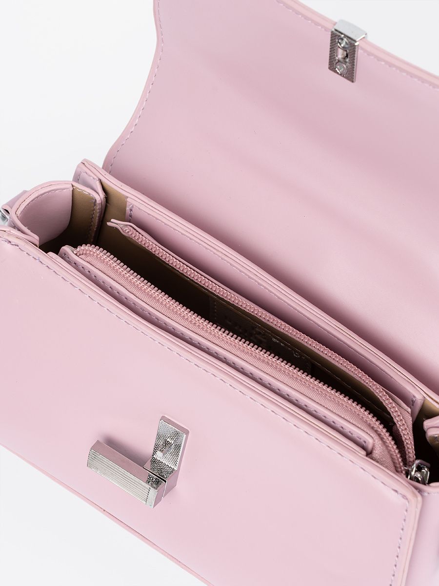 Borsa piccola rosa con manico