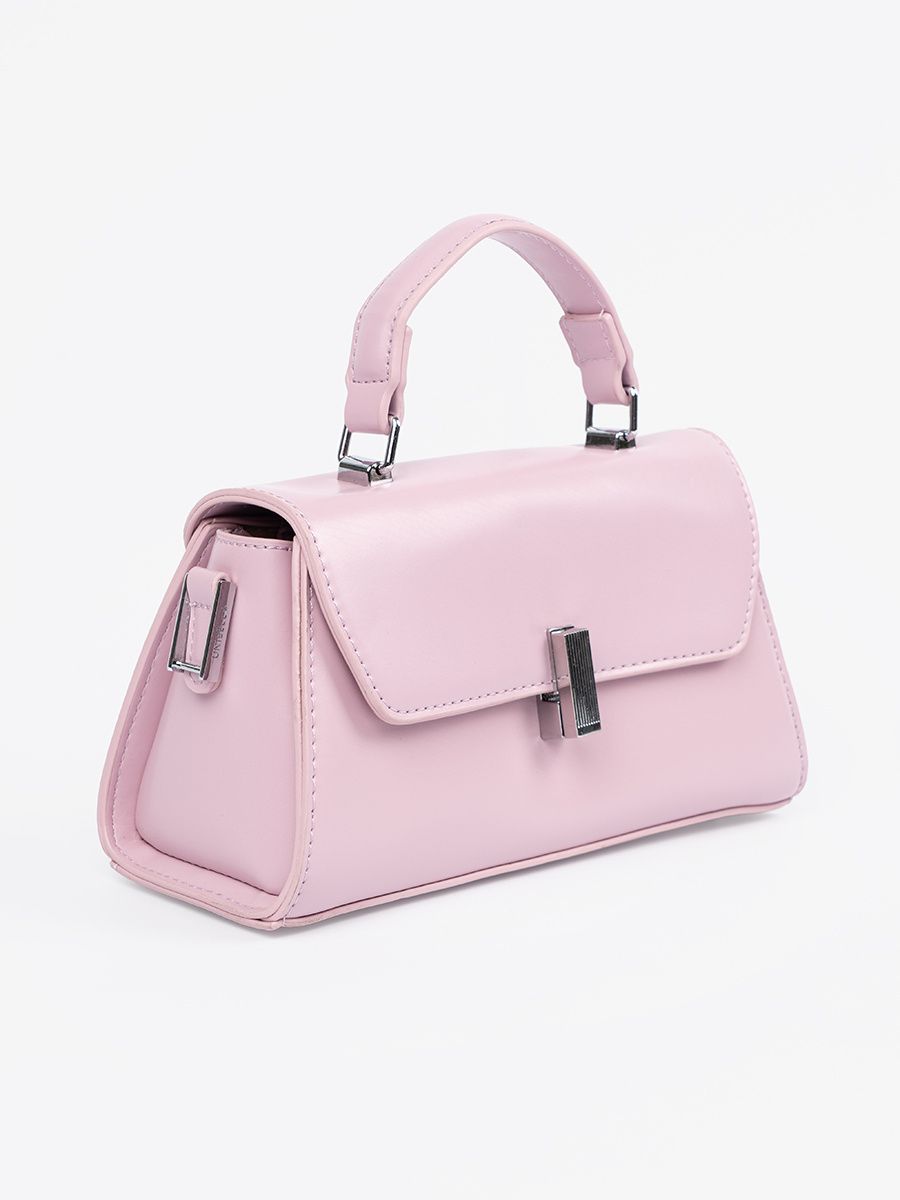 Borsa piccola rosa con manico