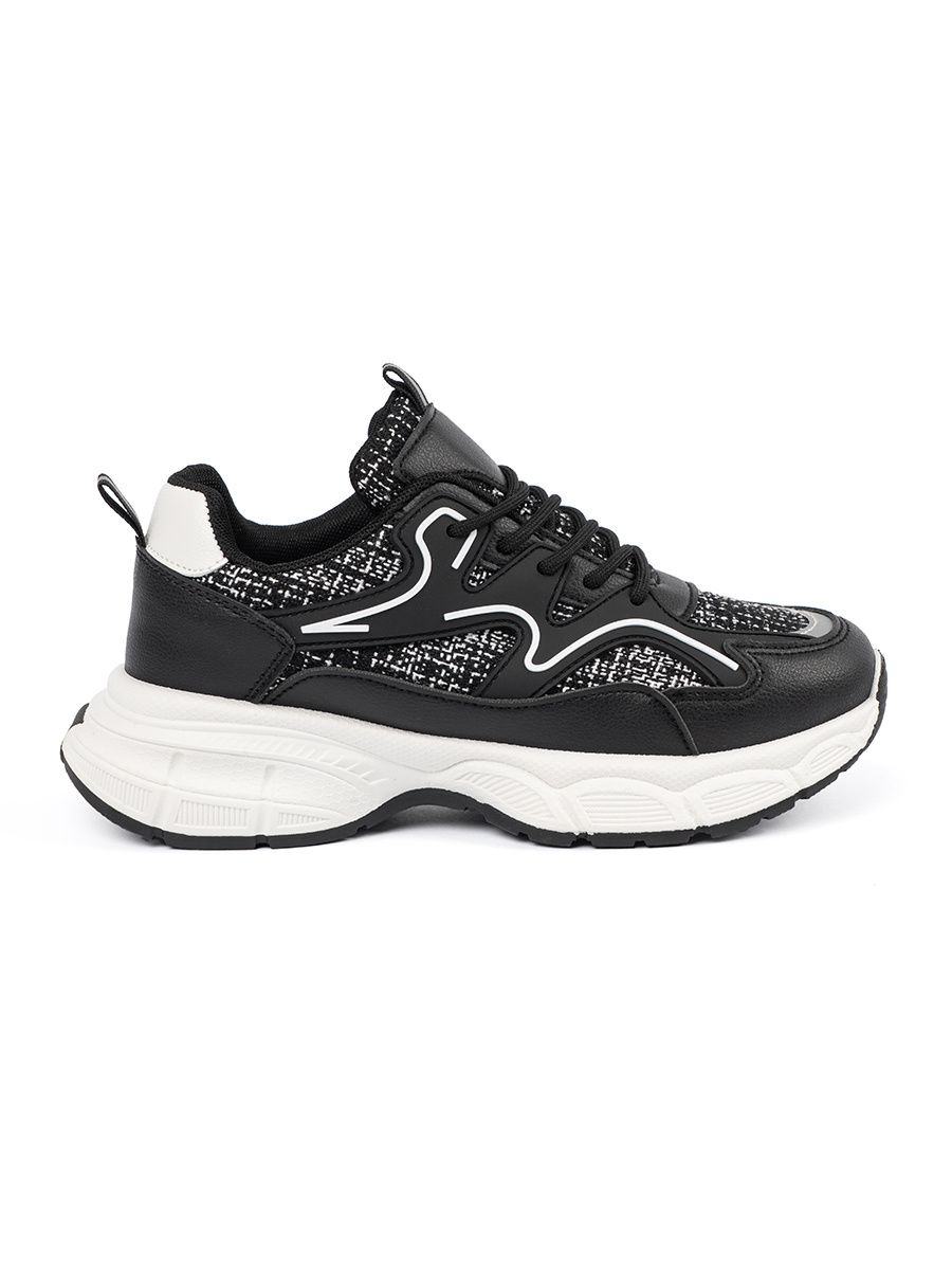 Sneakers nere con inserti decorativi