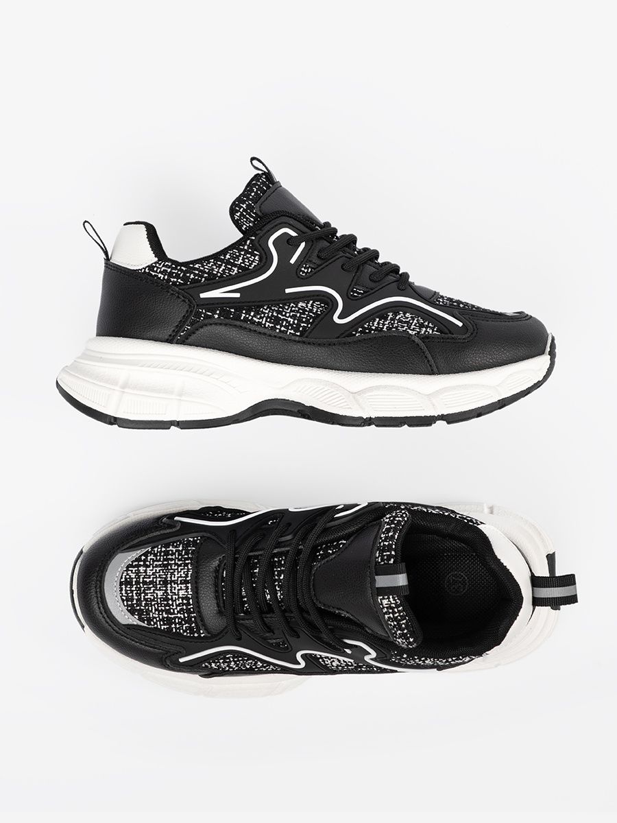 Sneakers nere con inserti decorativi