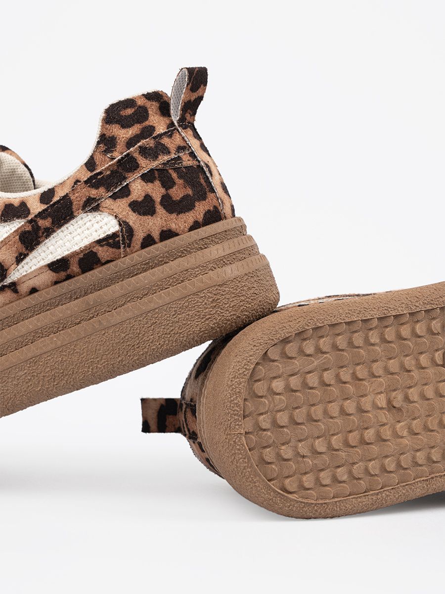 Sneakers da donna in stampa leopardata