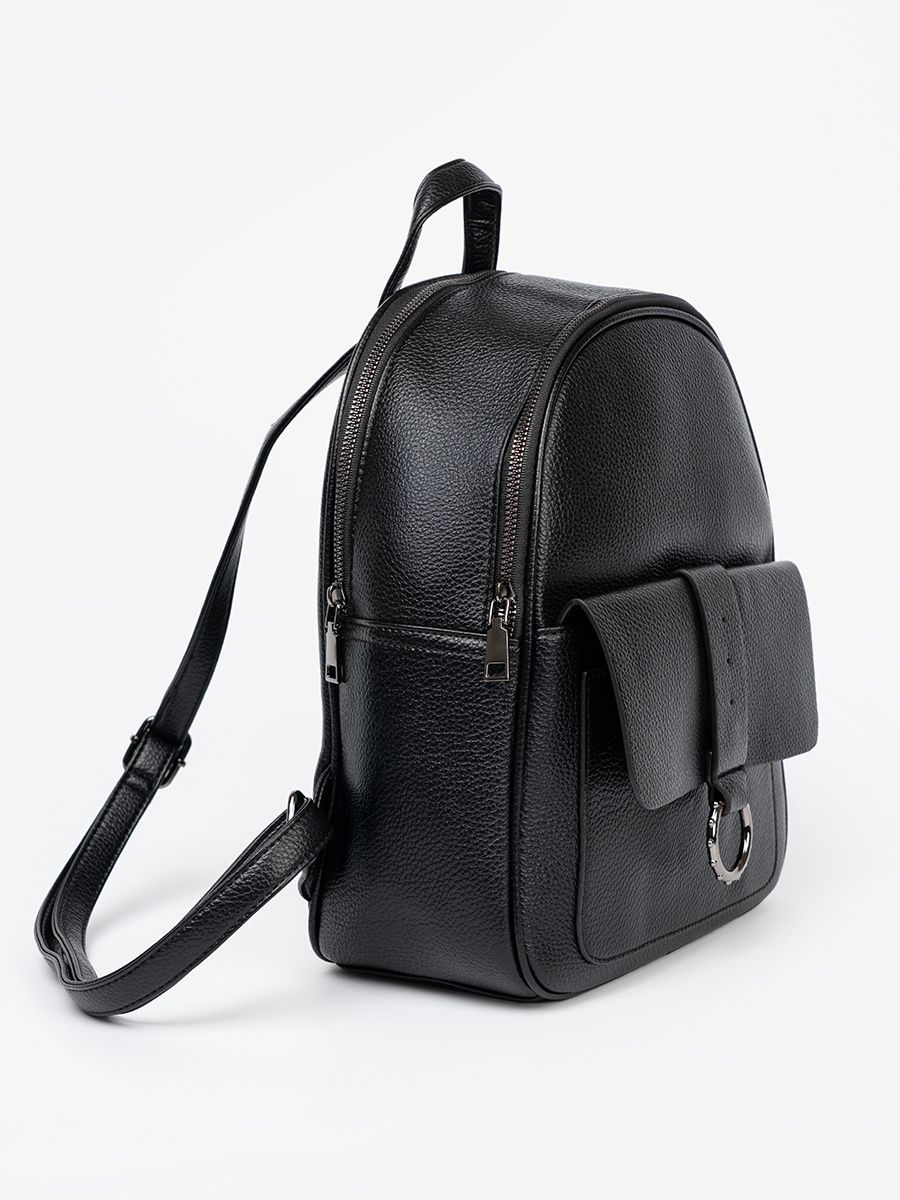 Zaino nero da donna in ecopelle