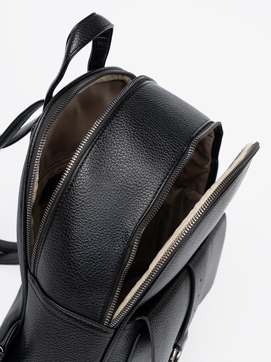 Zaino nero da donna in ecopelle