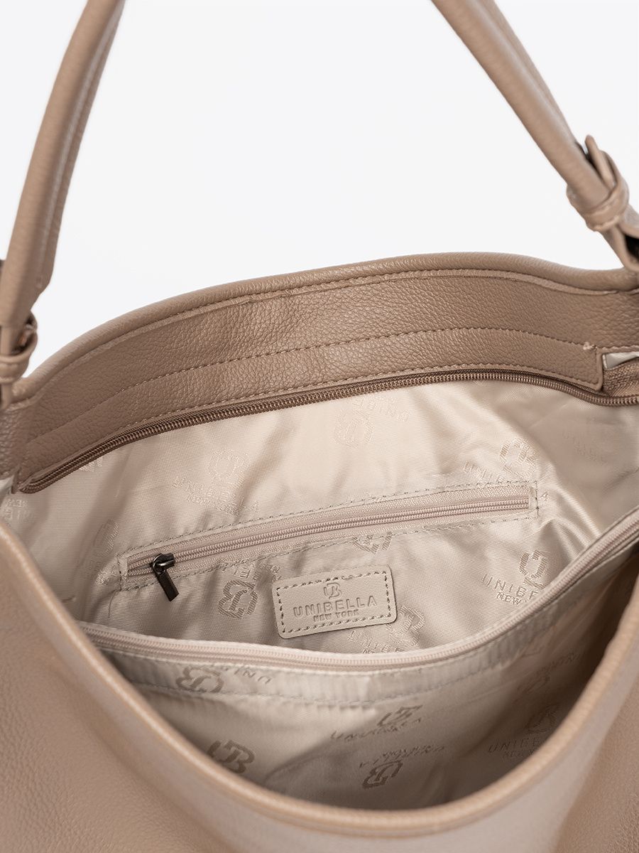 Borsa a spalla beige classica