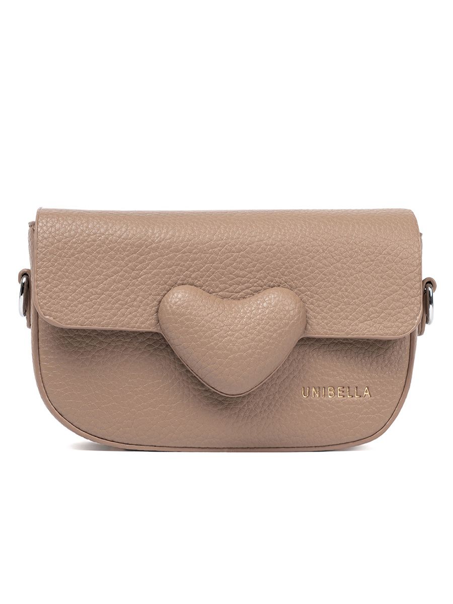 Borsa beige a forma di cuore