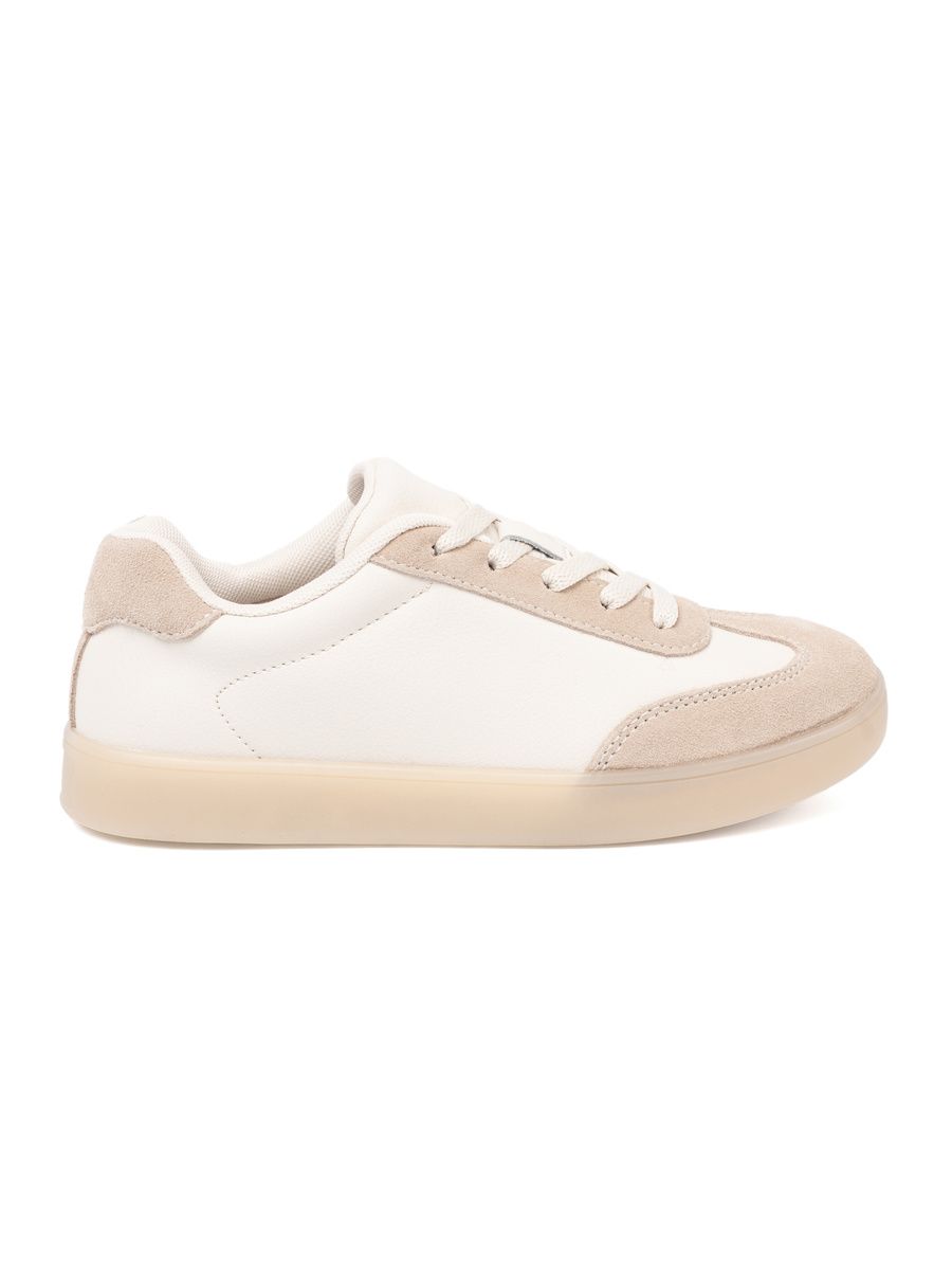 Sneakers bianche-beige da donna