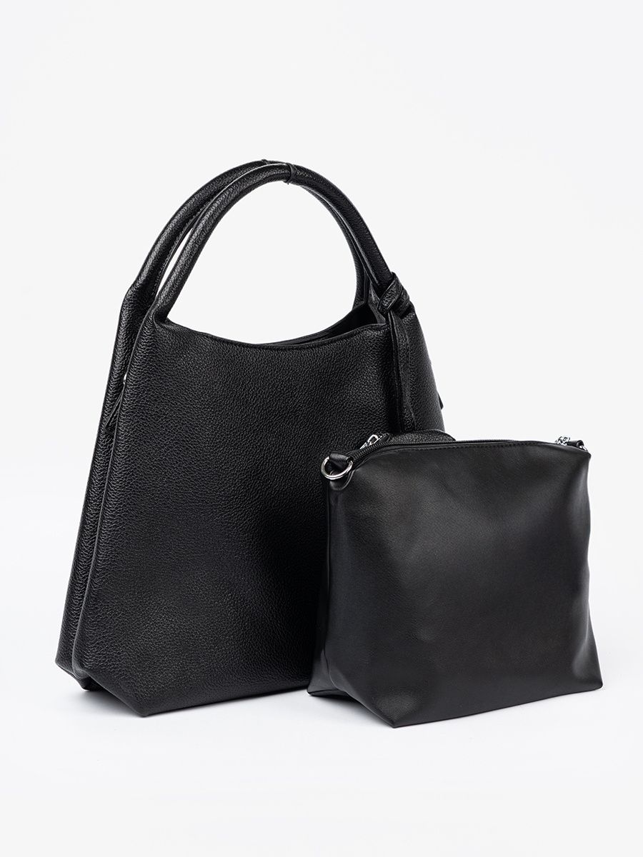Elegantna crna torba s kozmetičkom torbicom