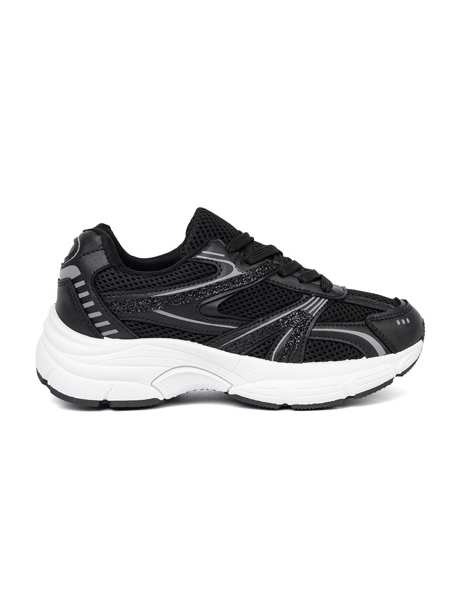 Sneakers nere con rete e suola bianca