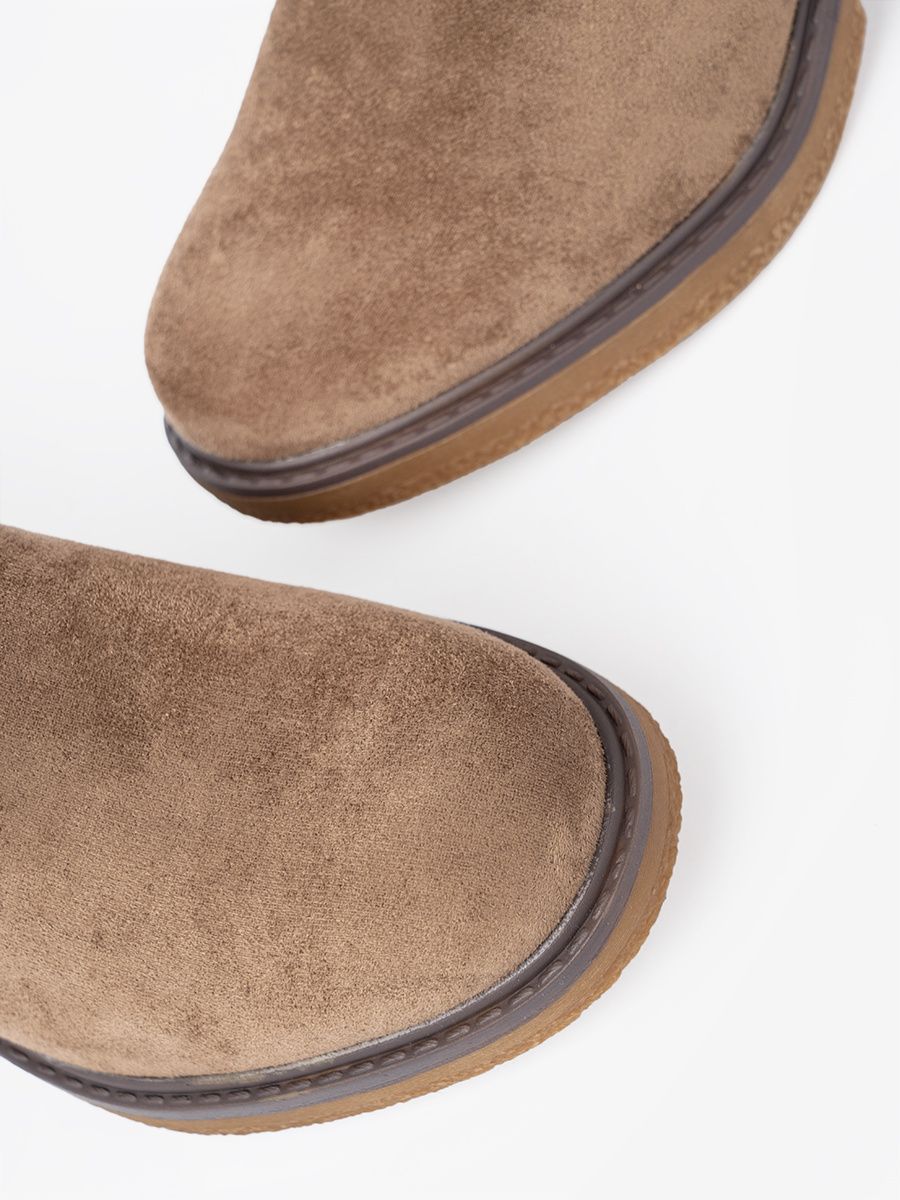 Stivaletti beige eleganti con tacco comodo