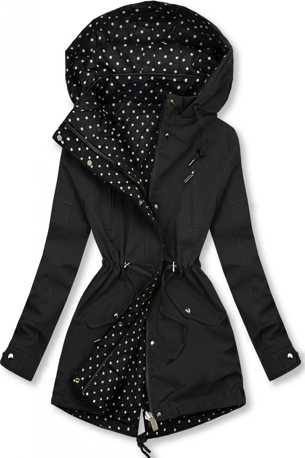 Parka a pois nera
