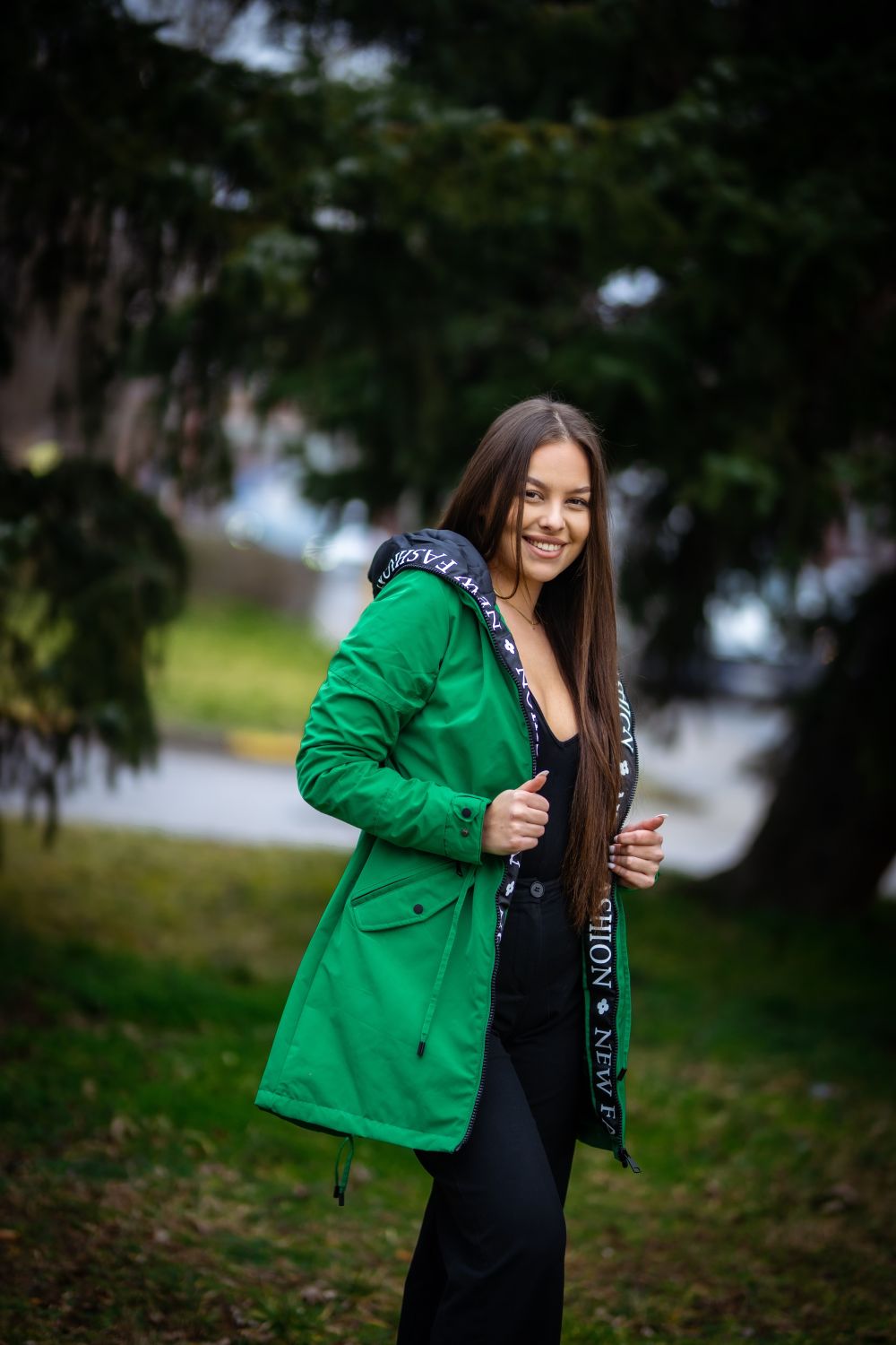 Parka di transizione leggero FASHION nero/kaki