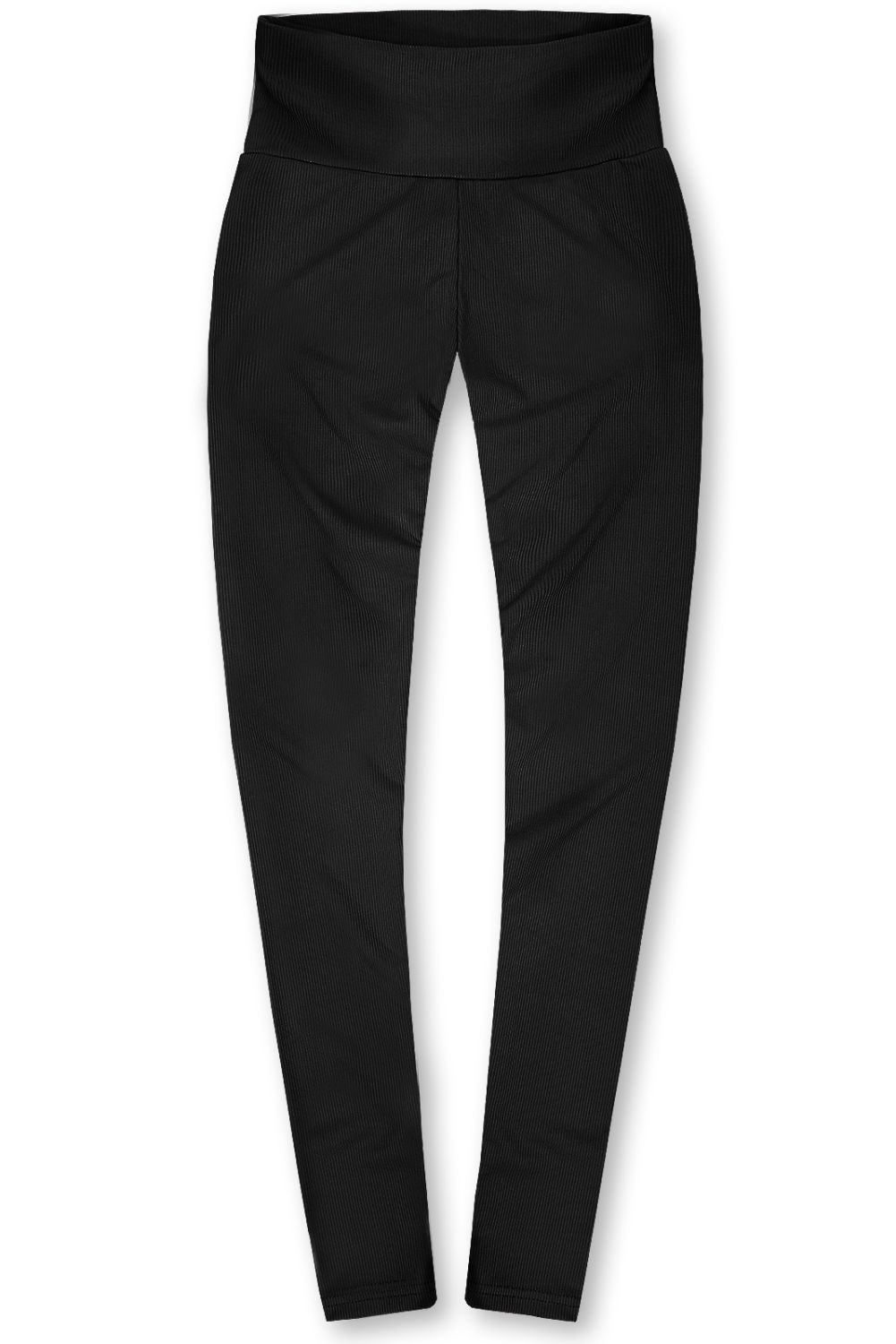 Leggings neri a costine