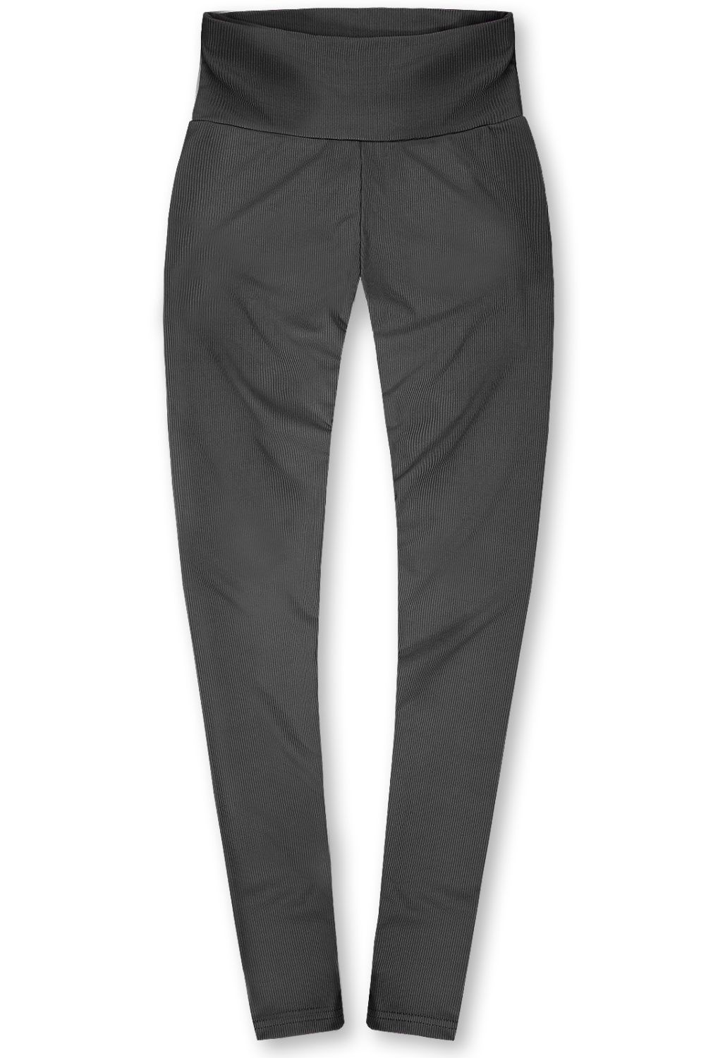 Leggings antracite a costine
