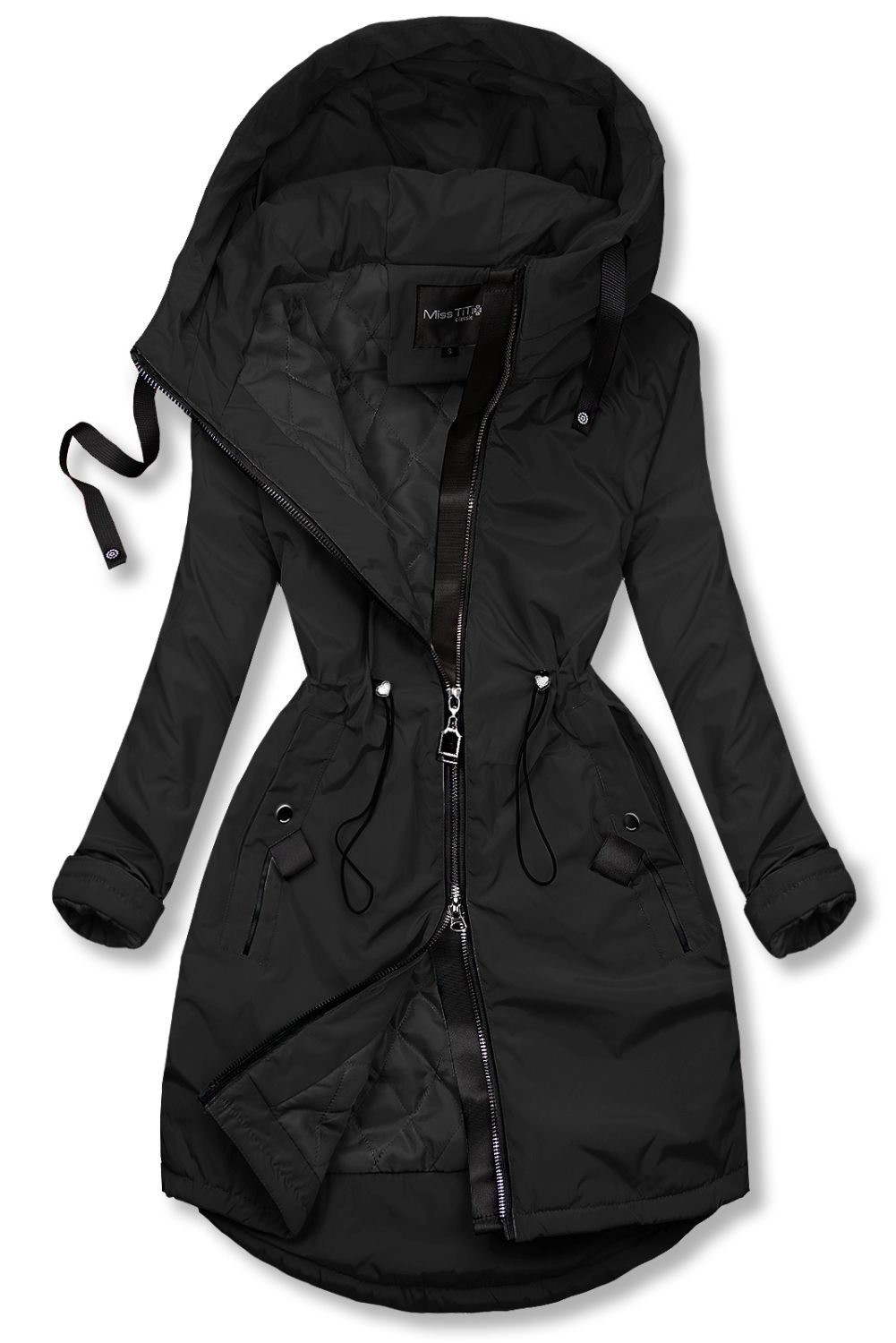 Cappotto/parka di transizione nero