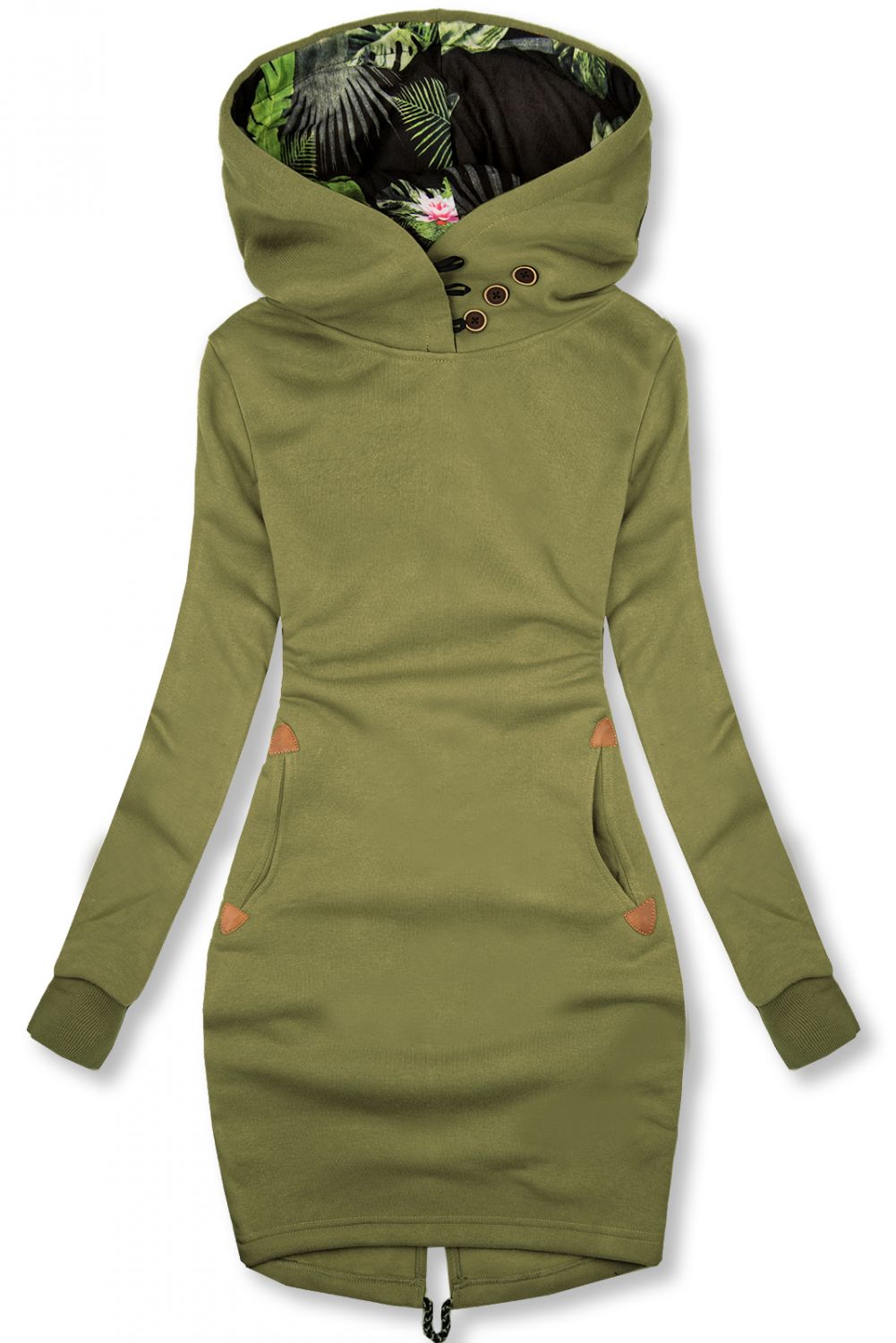 Felpa verde taglio slim