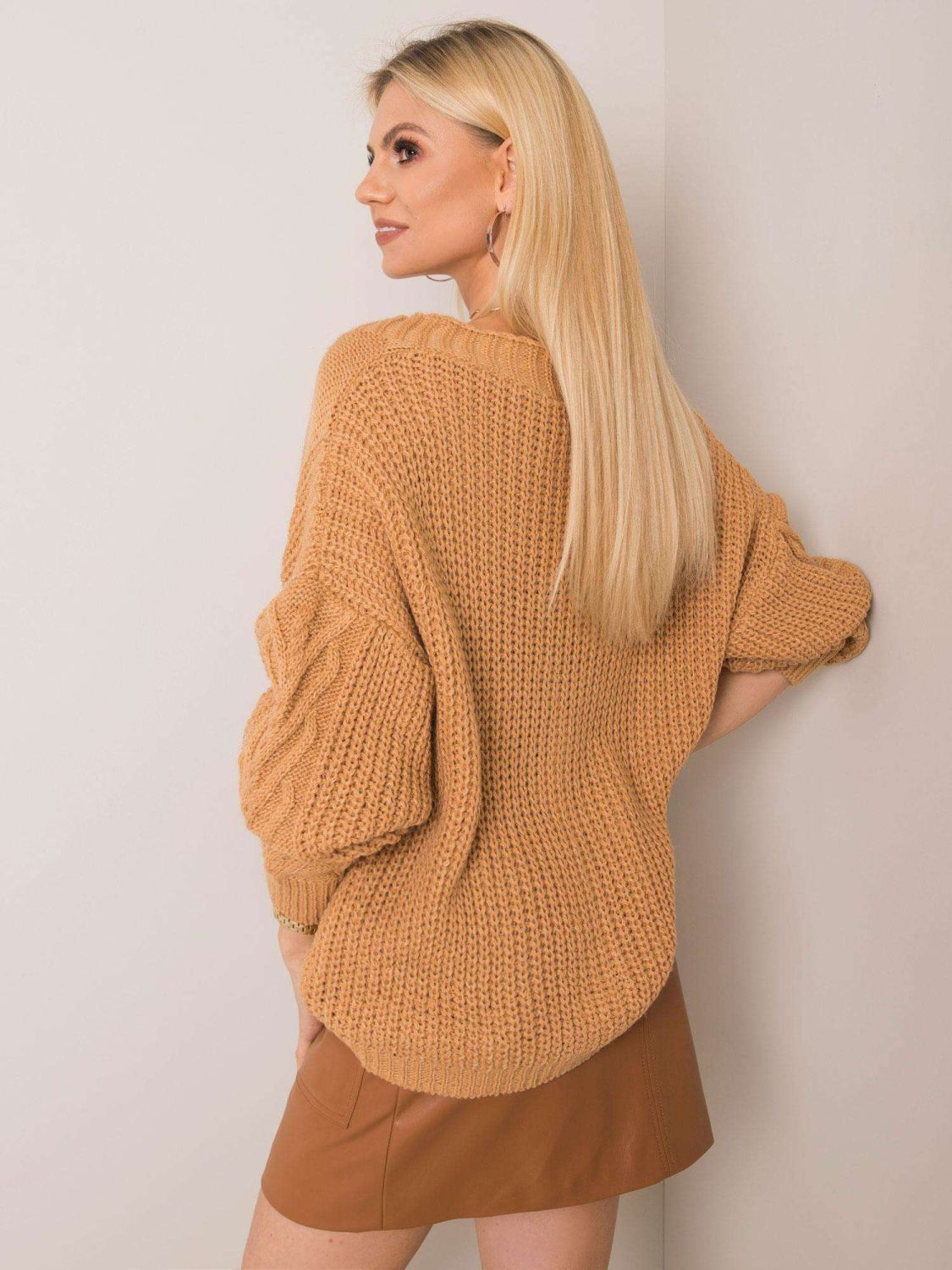 Pullover oversize OCH BELLA color cammello