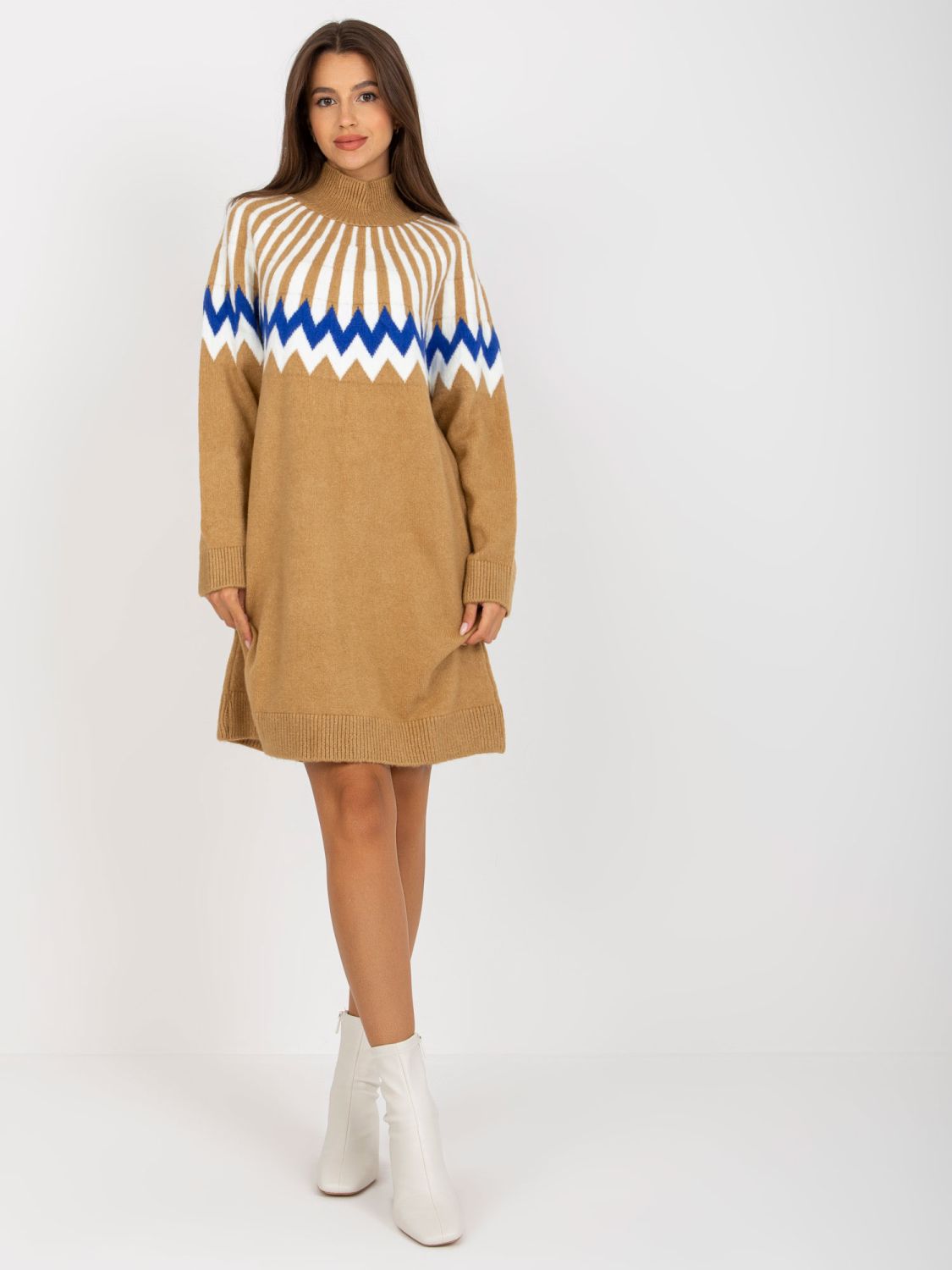 Camel pletena haljina RUE PARIS