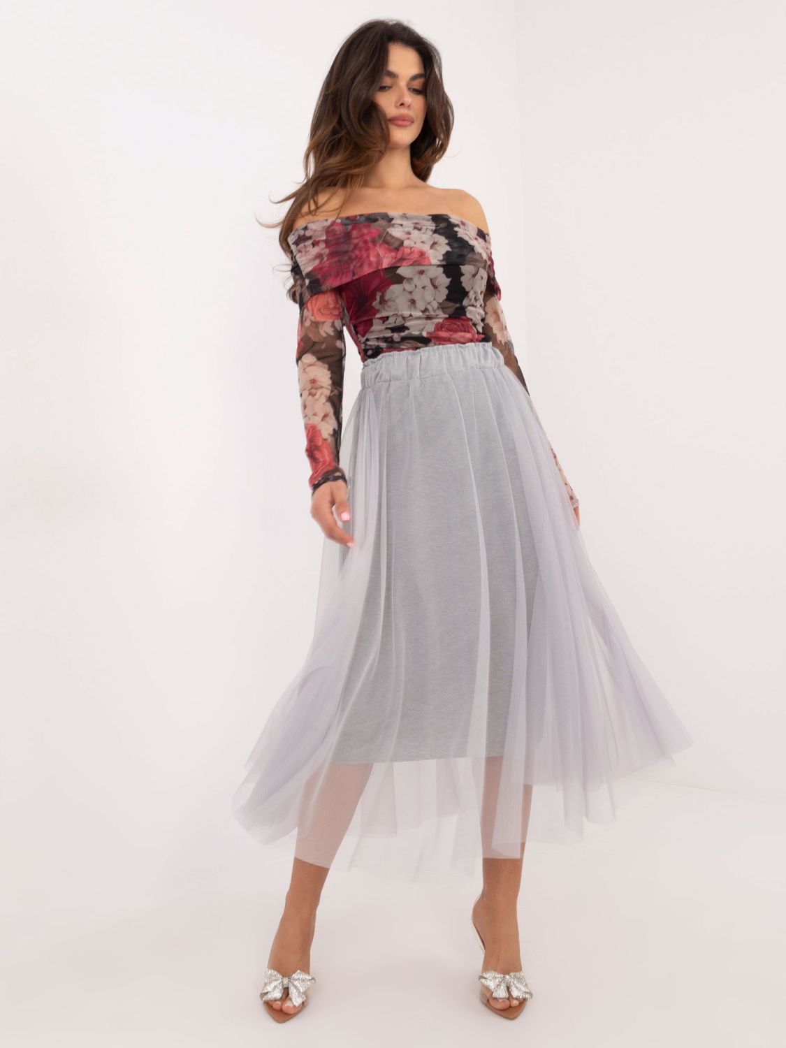 Elegante gonna midi in tulle