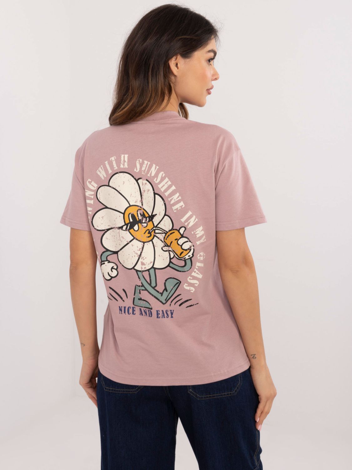 Blusa elegante in rosa scuro