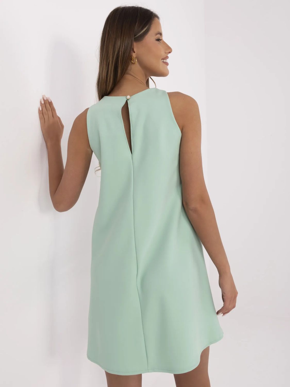 Elegantna pistacija koktel haljina