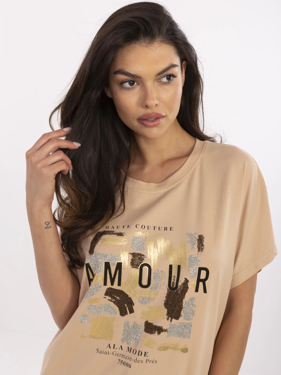 Stilizirana bluzica u camel boji
