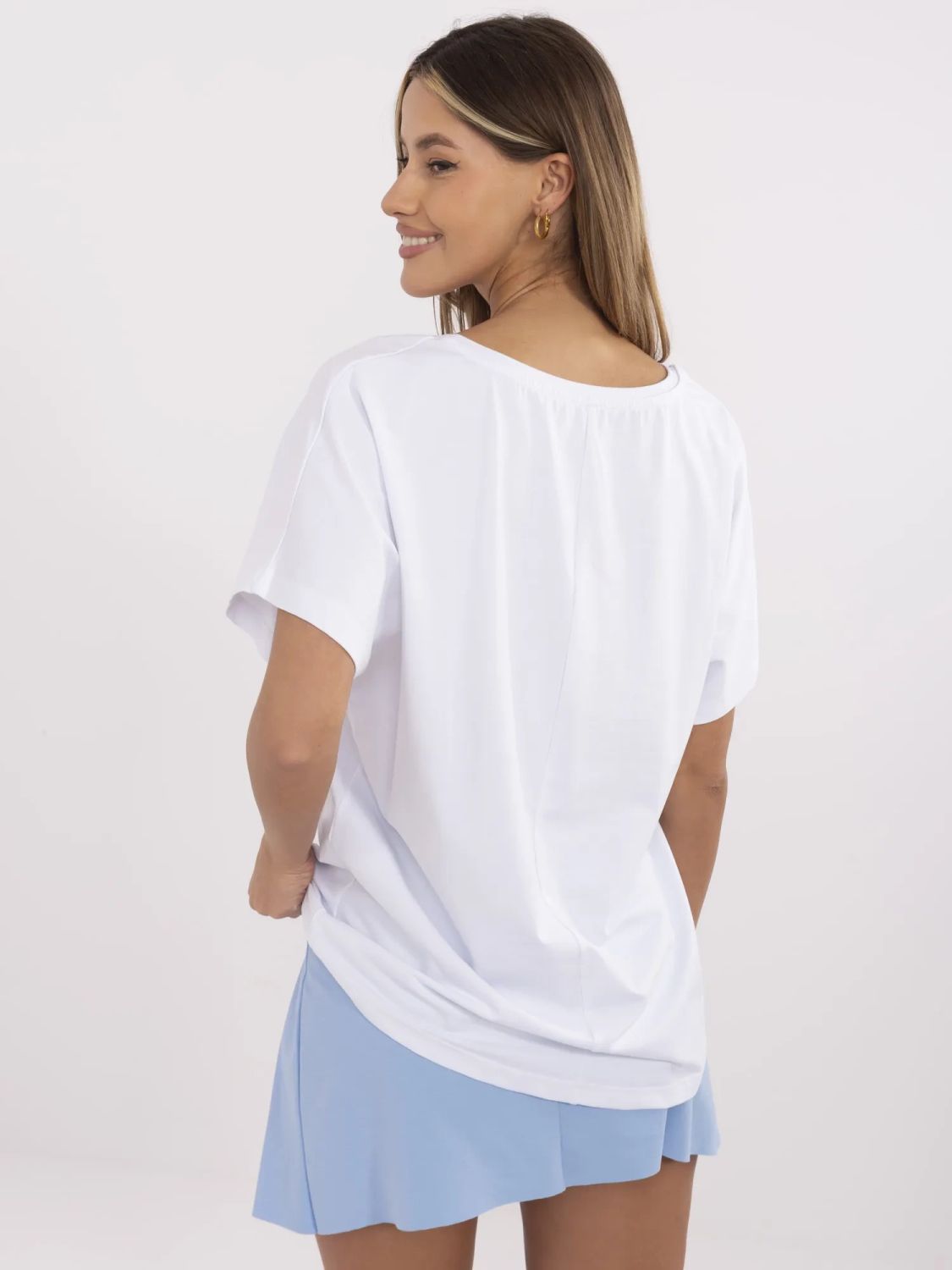 T-shirt bianca a maniche corte