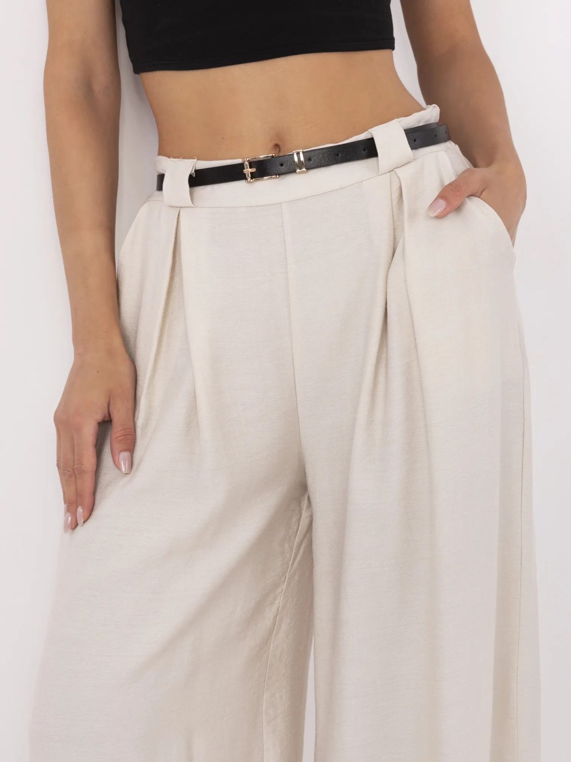 Pantaloni Palazzo Beige
