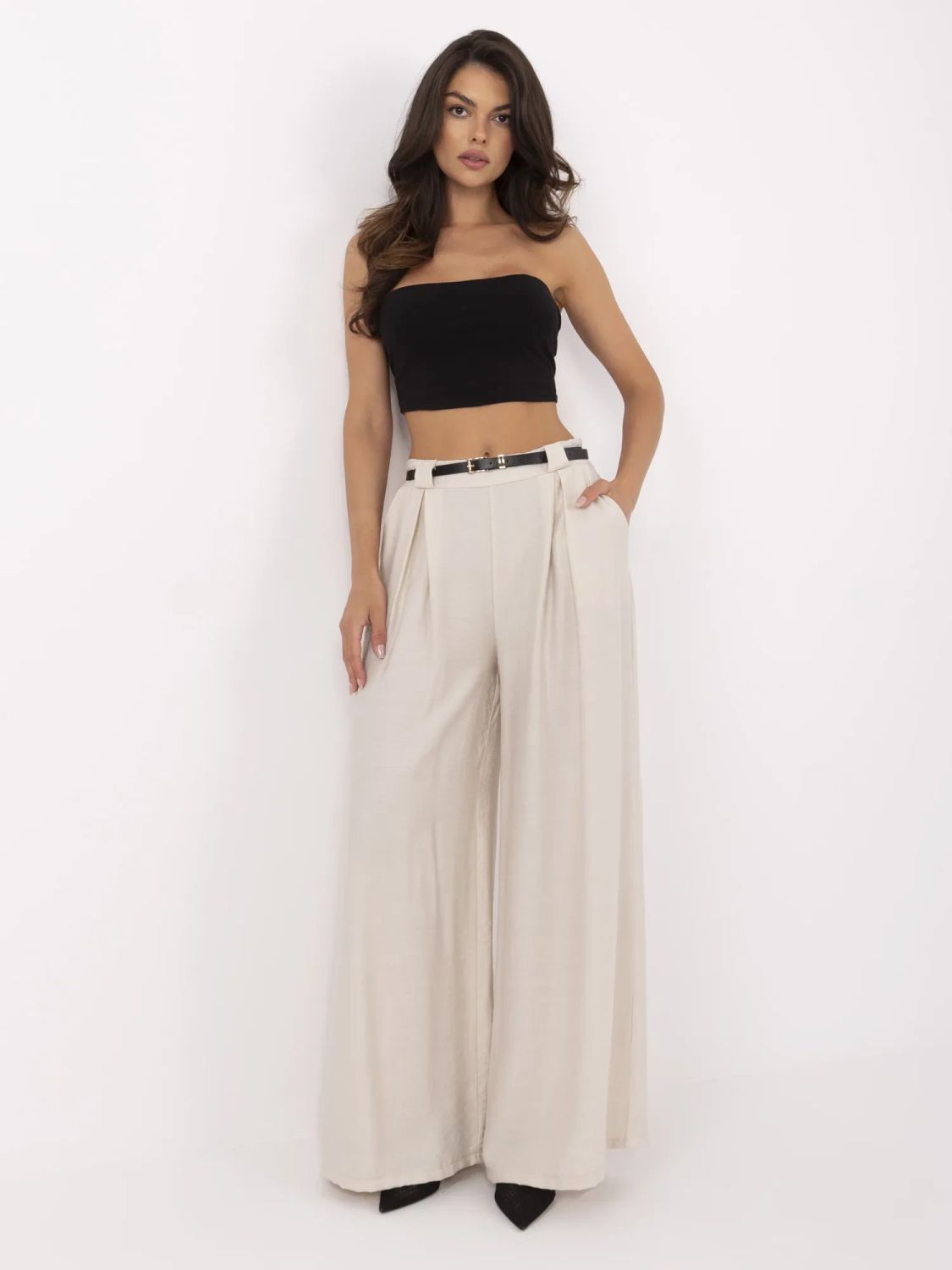 Pantaloni Palazzo Beige