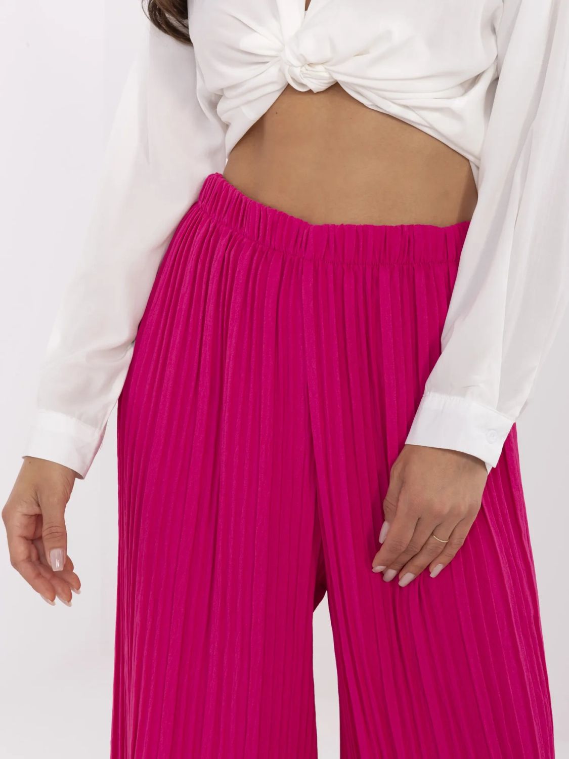 Pantaloni larghi rosa