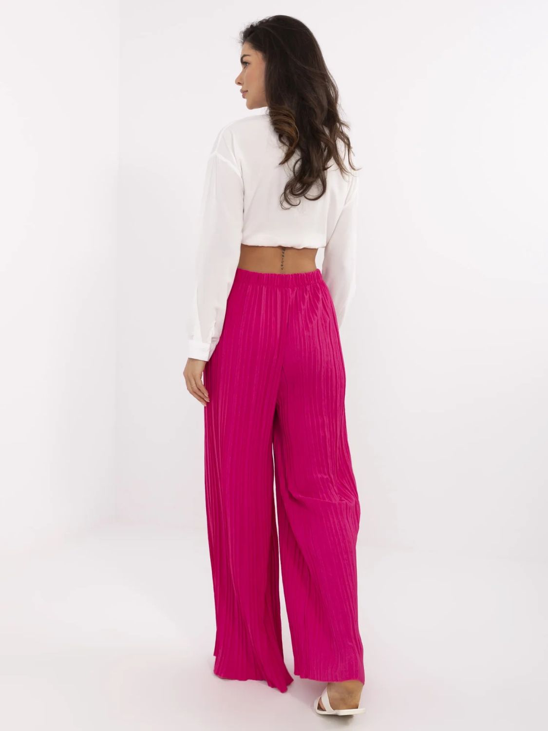 Pantaloni larghi rosa