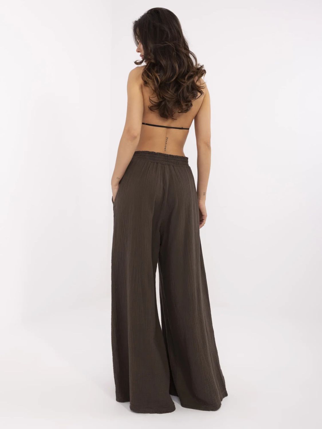 Pantaloni palazzo marroni eleganti